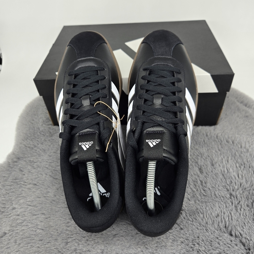 New adidas Vl Court 3.0 Core Black Cloud White Gum Men's Shoes Size 11.5 - Picture 5 of 8